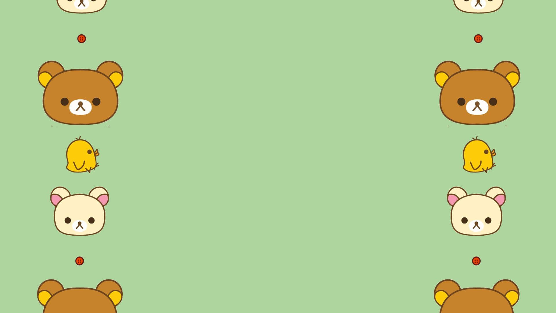 Rilakkuma, cute cartoon bears, chicks, Full HD Desktop Wallpaper