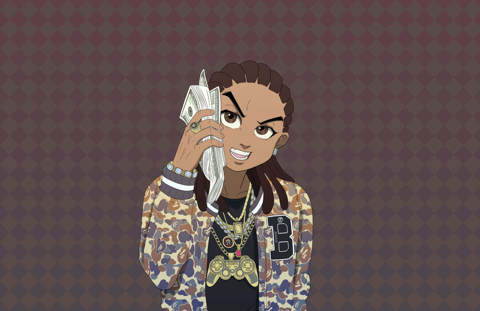 Riley Freeman, braided hair, cash, HD Desktop Wallpaper