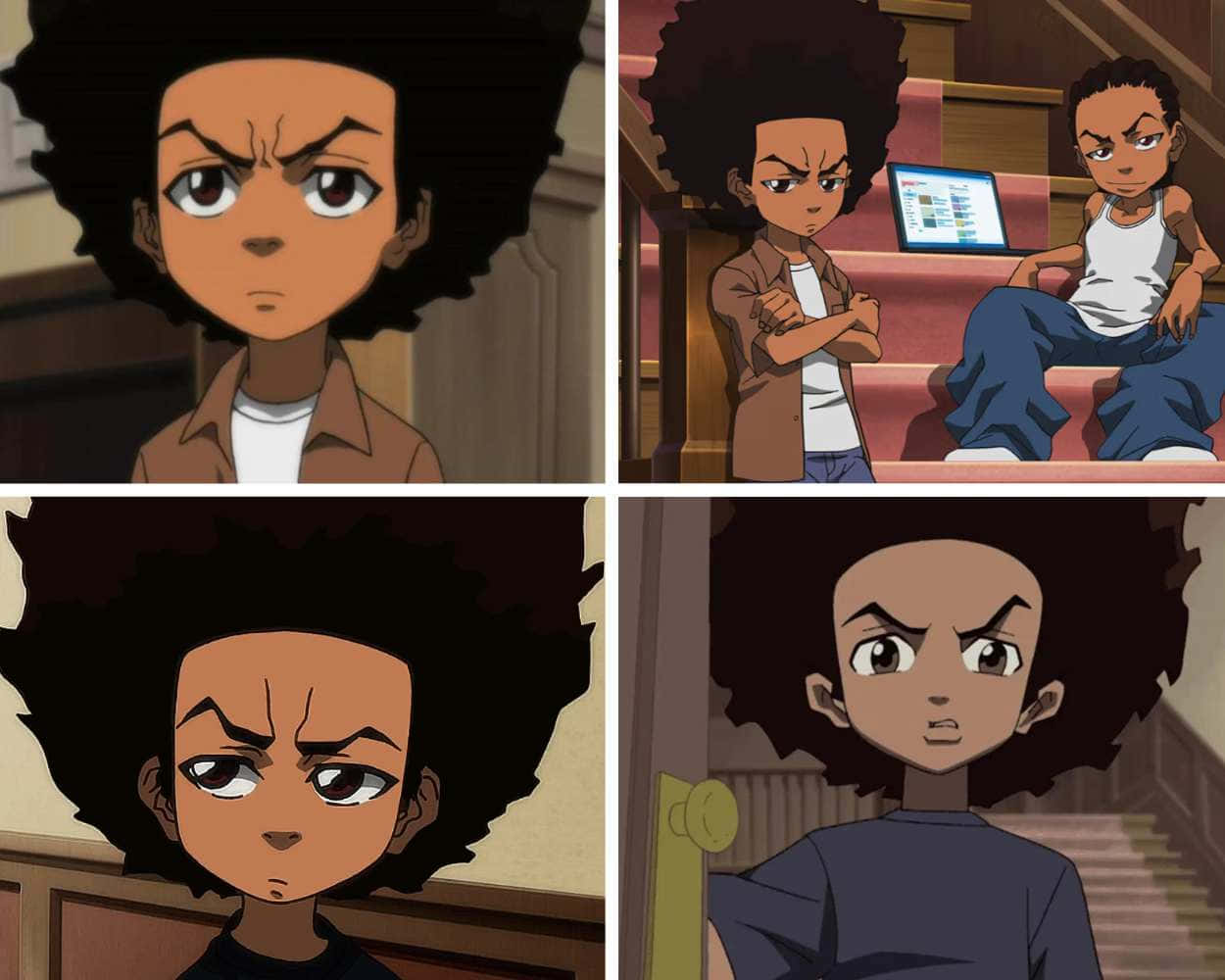 Riley Freeman, afro, angry expression, SD Desktop Wallpaper