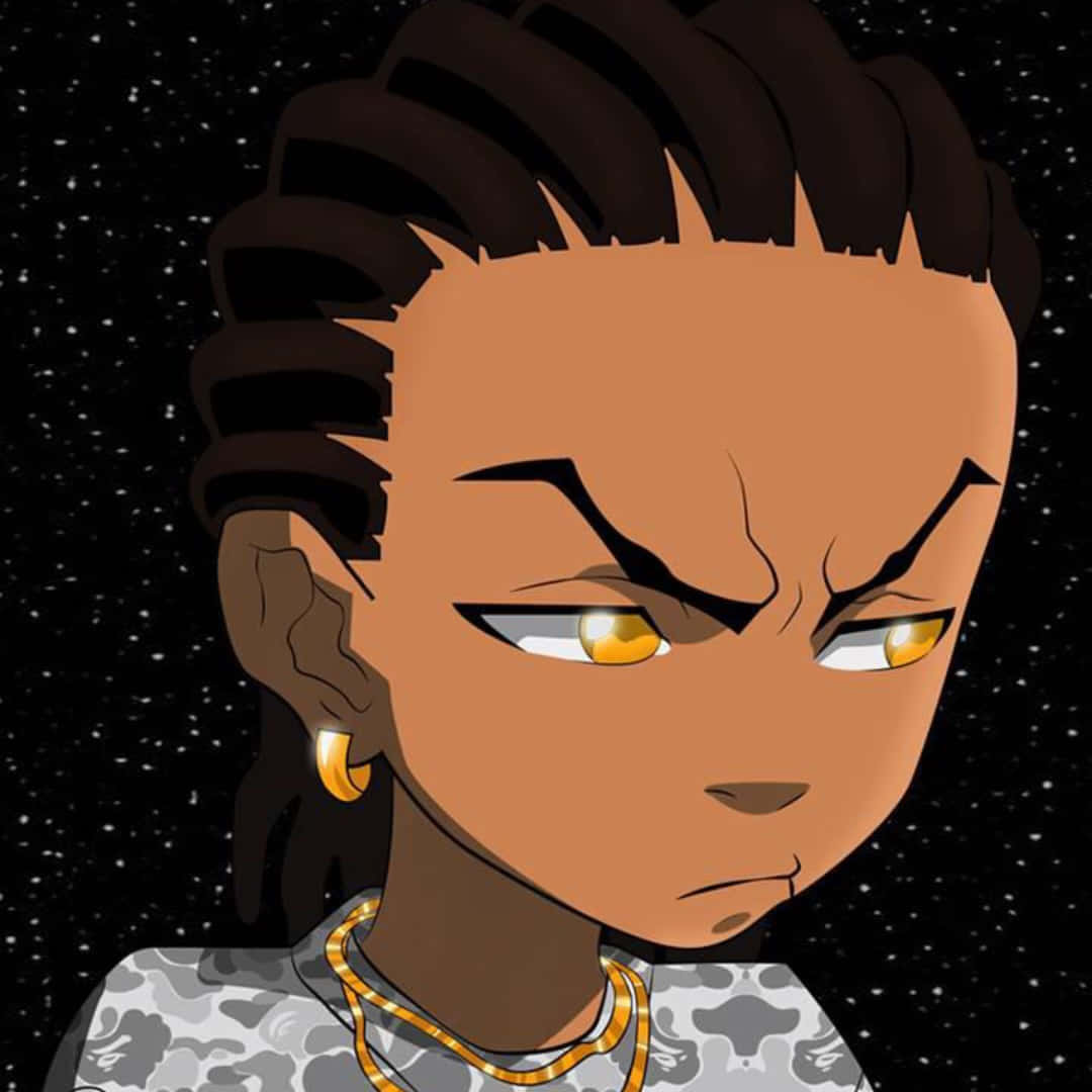 Riley Freeman, cartoon character, braided hair, SD Desktop Wallpaper