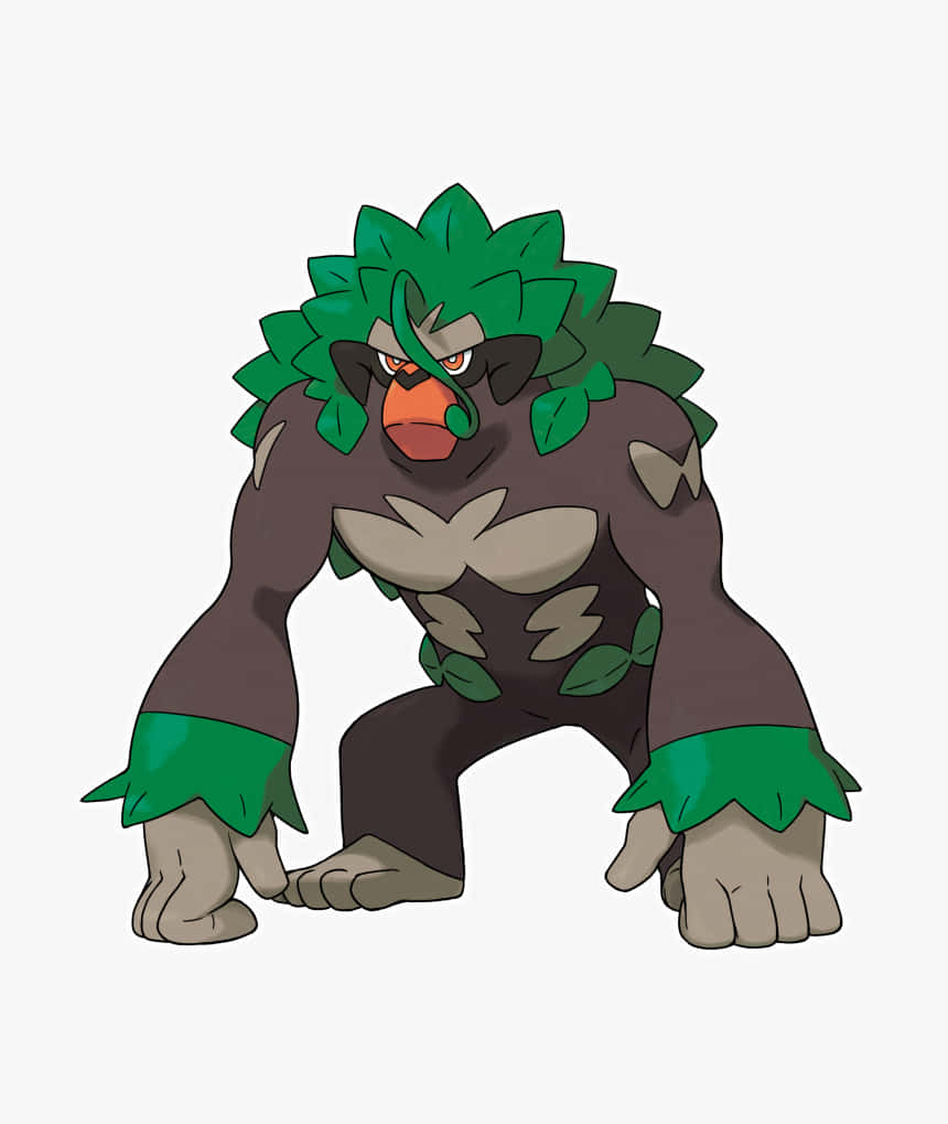 Rillaboom, green-leafed, battle-ready stance, SD Phone Wallpaper