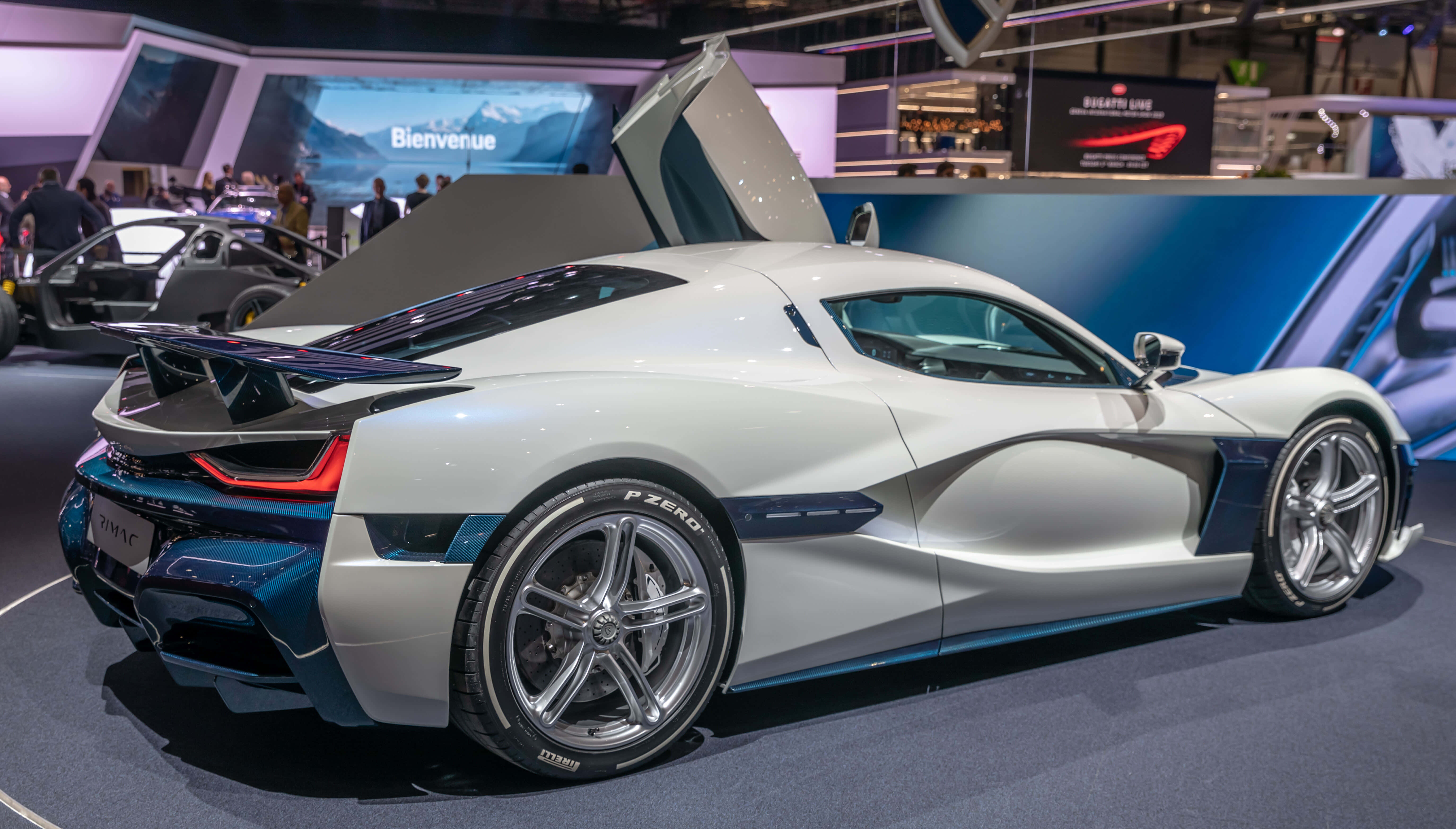 Rimac C Two, electric hypercar, gullwing doors, 5K Desktop Wallpaper