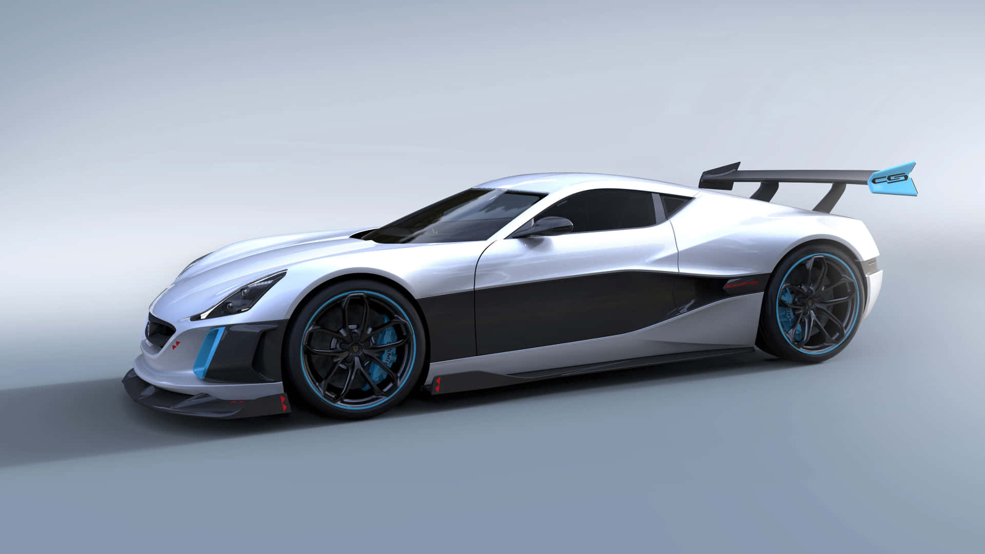 Rimac Concept S, silver, black, Full HD Desktop Wallpaper