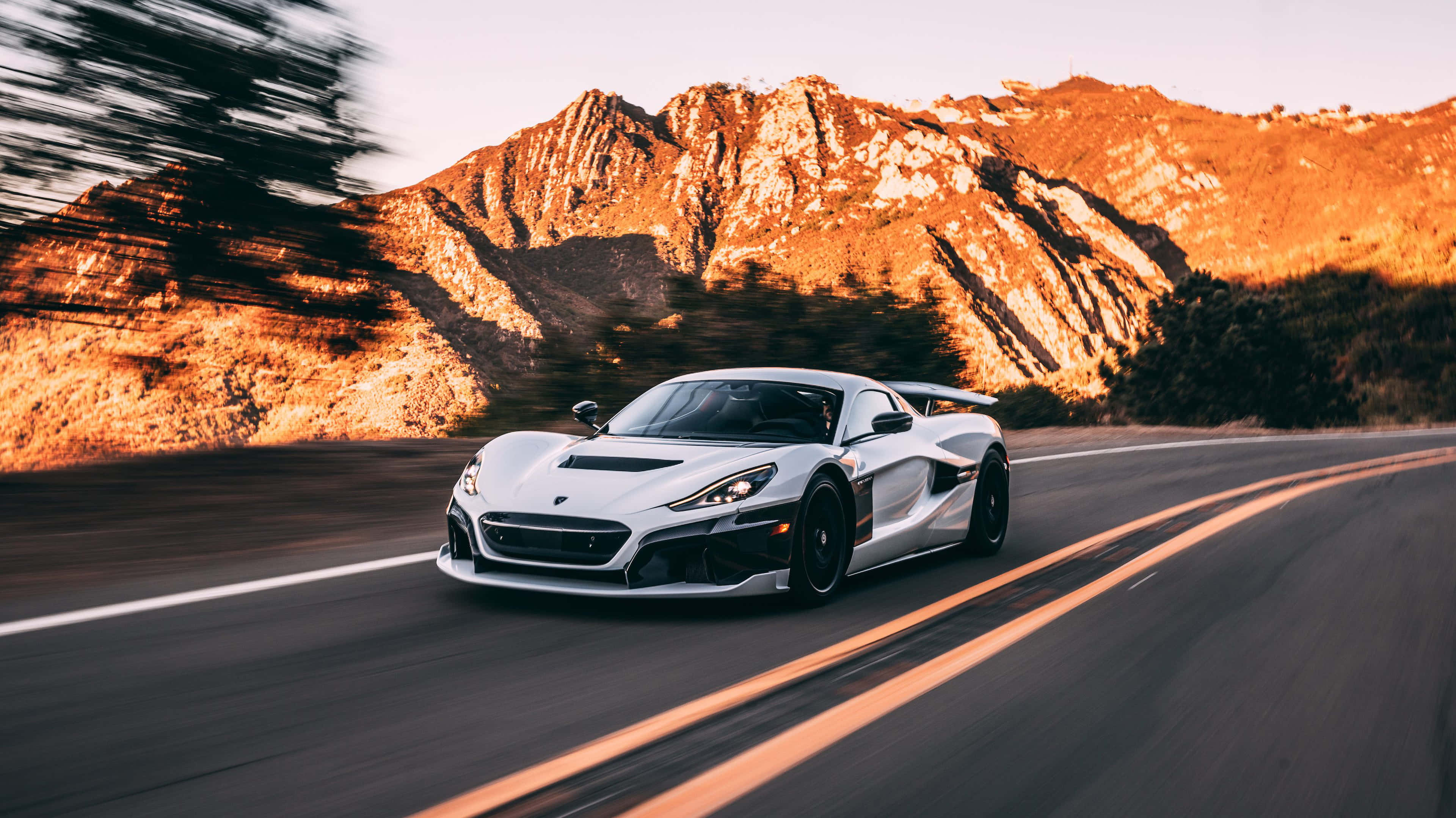 Rimac Nevera, white, hypercar, 4K Desktop Wallpaper