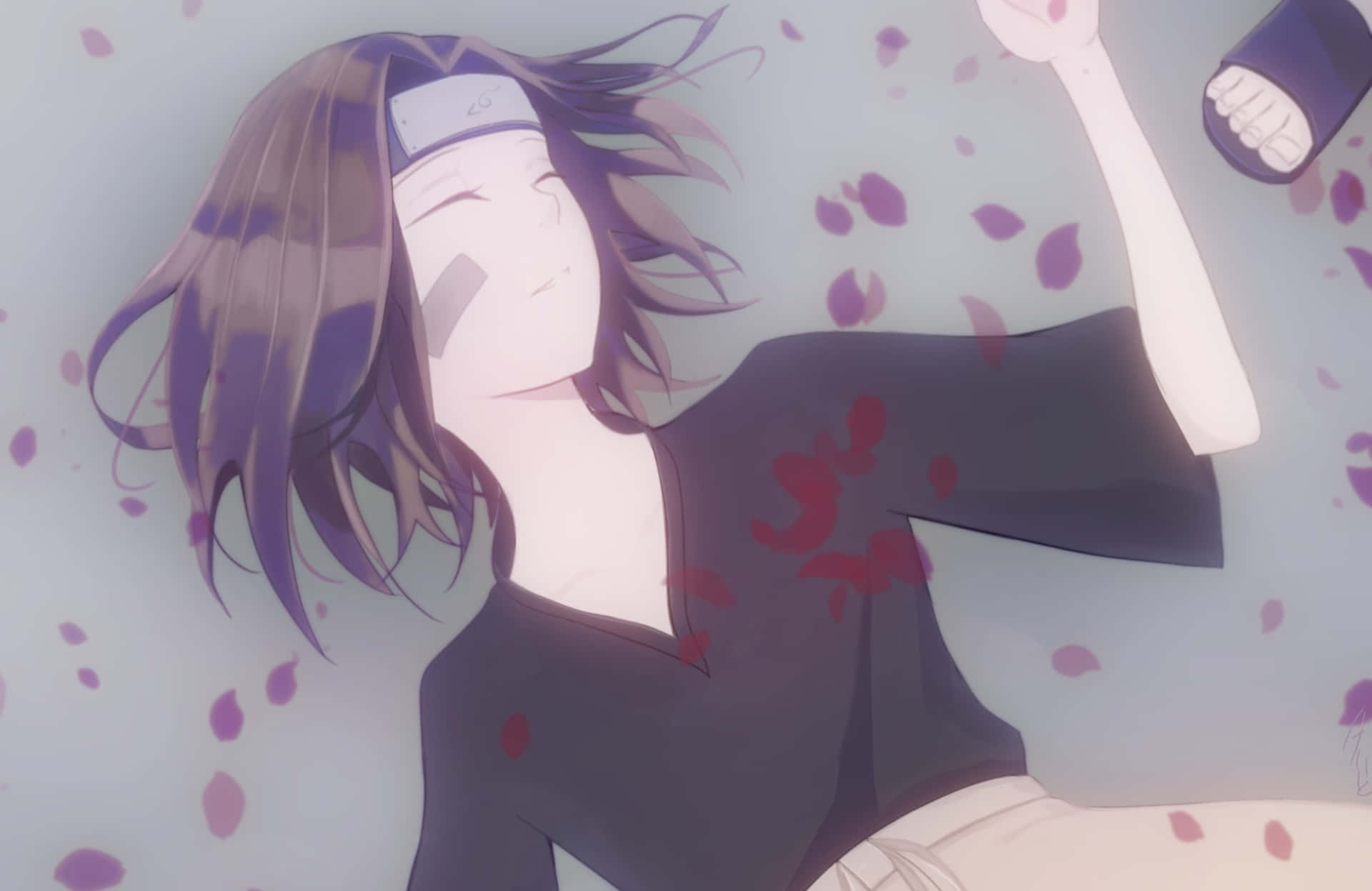 Rin Nohara, purple hair, headband, Full HD Desktop Wallpaper