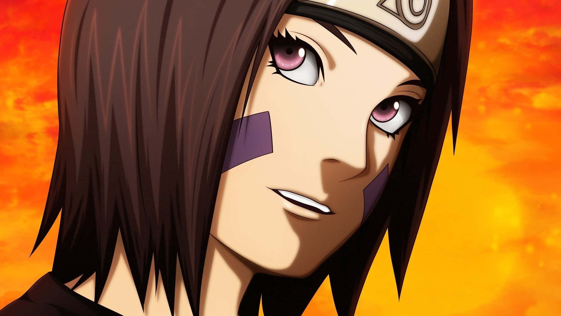 Rin Nohara, purple eyes, headband, Full HD Desktop Wallpaper