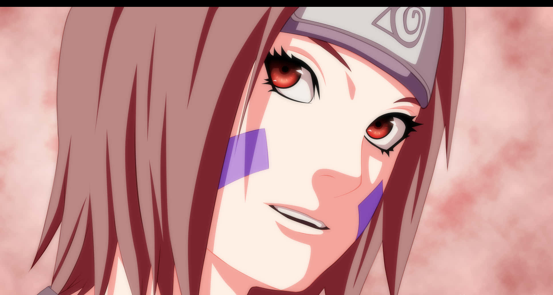 Rin Nohara, red eyes, pink hair, Full HD Desktop Wallpaper