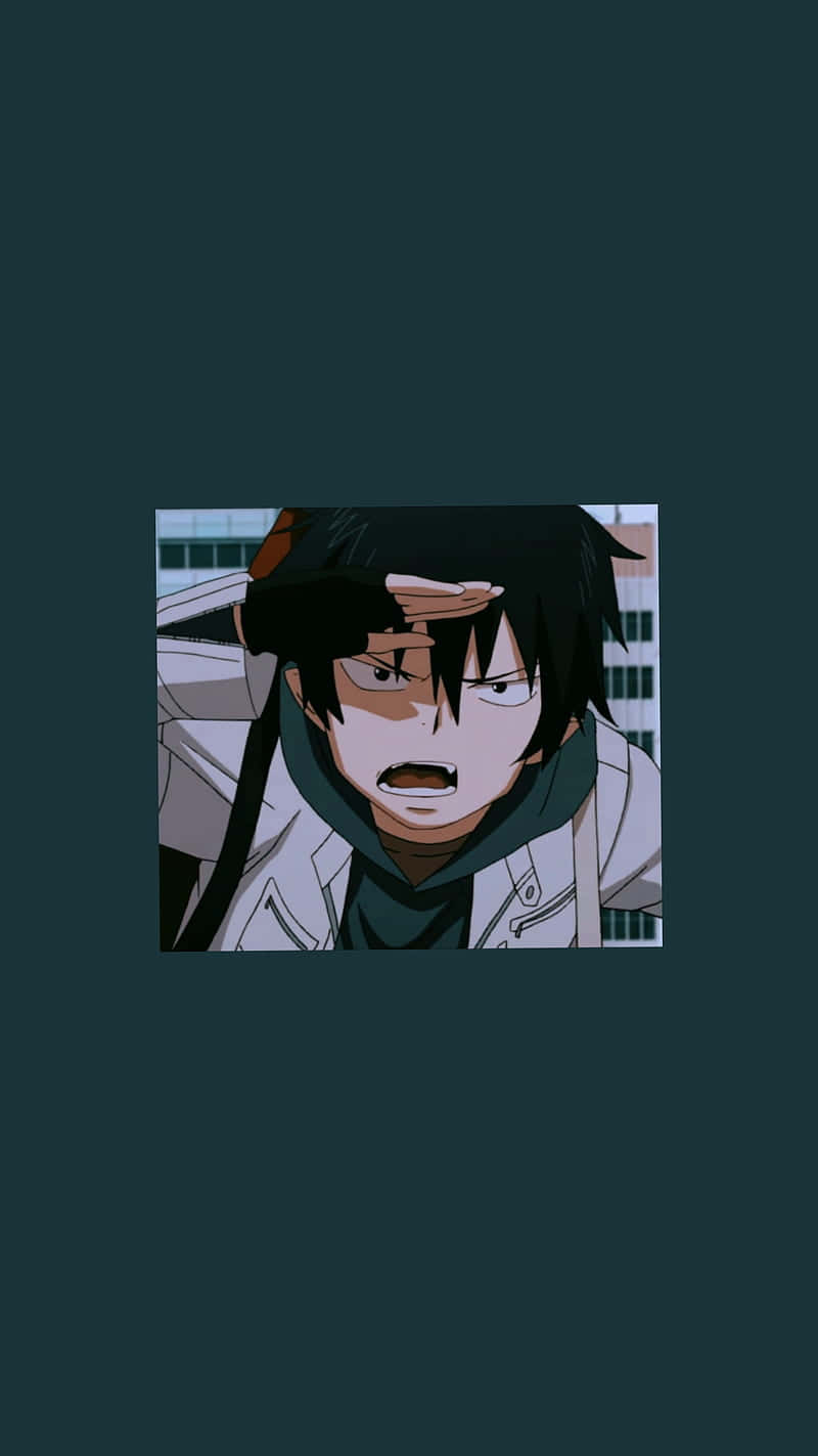 Rin Okumura, black hair, intense expression, HD Phone Wallpaper