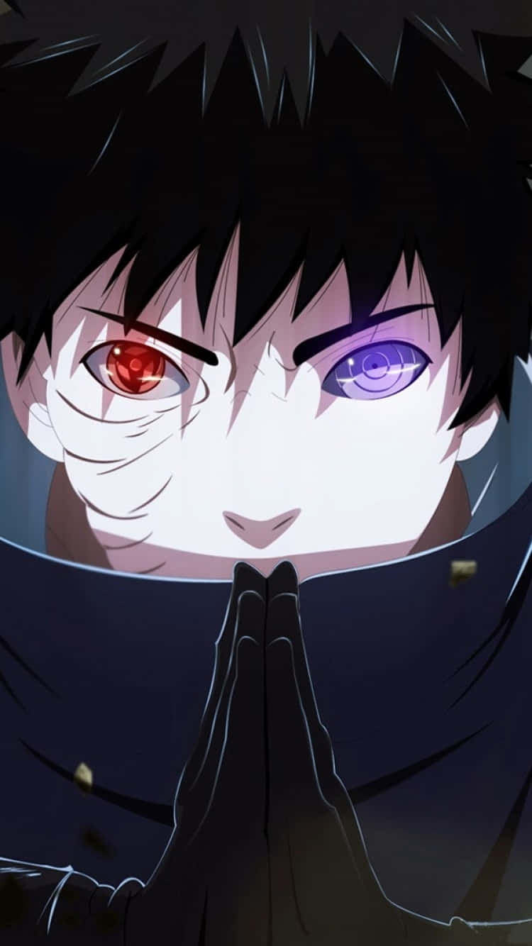 Rinnegan, red and purple eyes, anime character, HD Phone Wallpaper