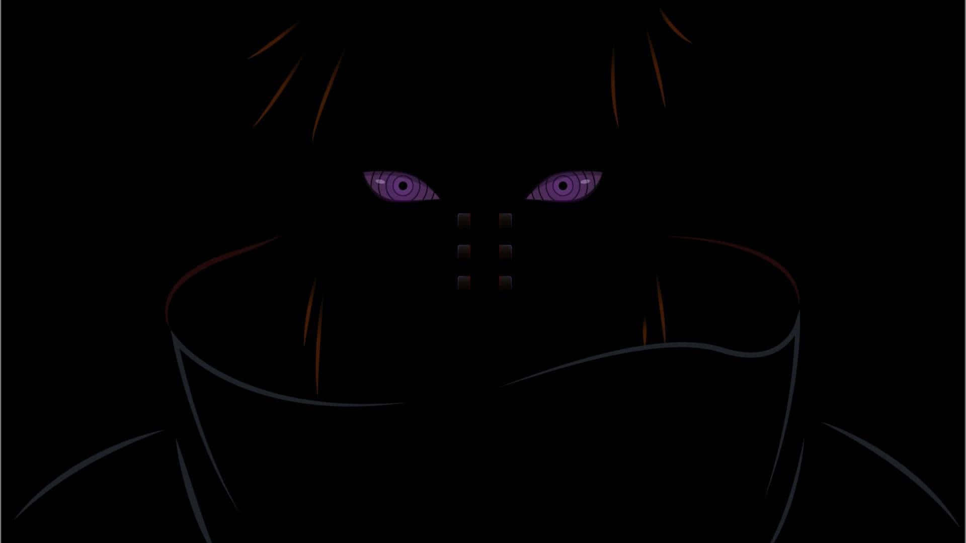 Rinnegan, glowing purple eyes, high collar, Full HD Desktop Wallpaper