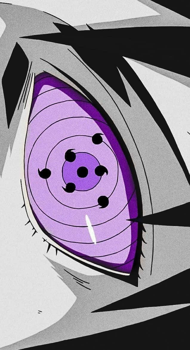 Rinnegan, anime eye, purple iris, SD Phone Wallpaper