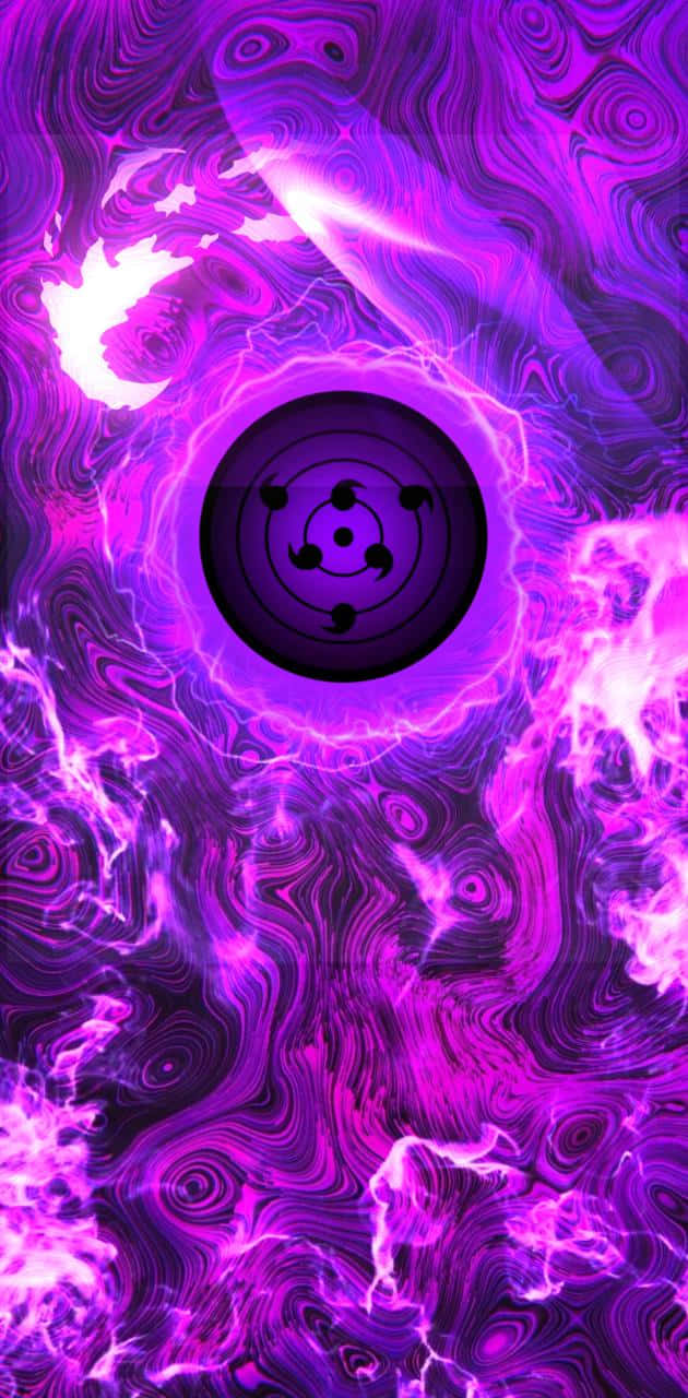 Rinnegan, glowing purple, black, HD Phone Wallpaper