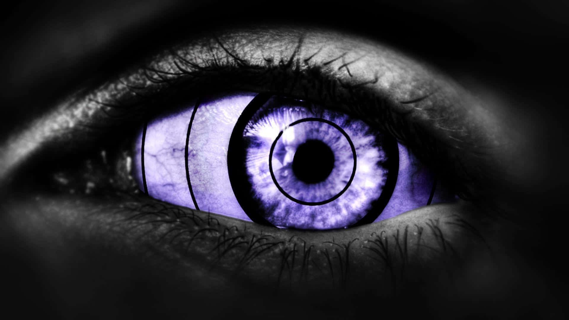 Rinnegan, purple light, human eye, Full HD Desktop Wallpaper