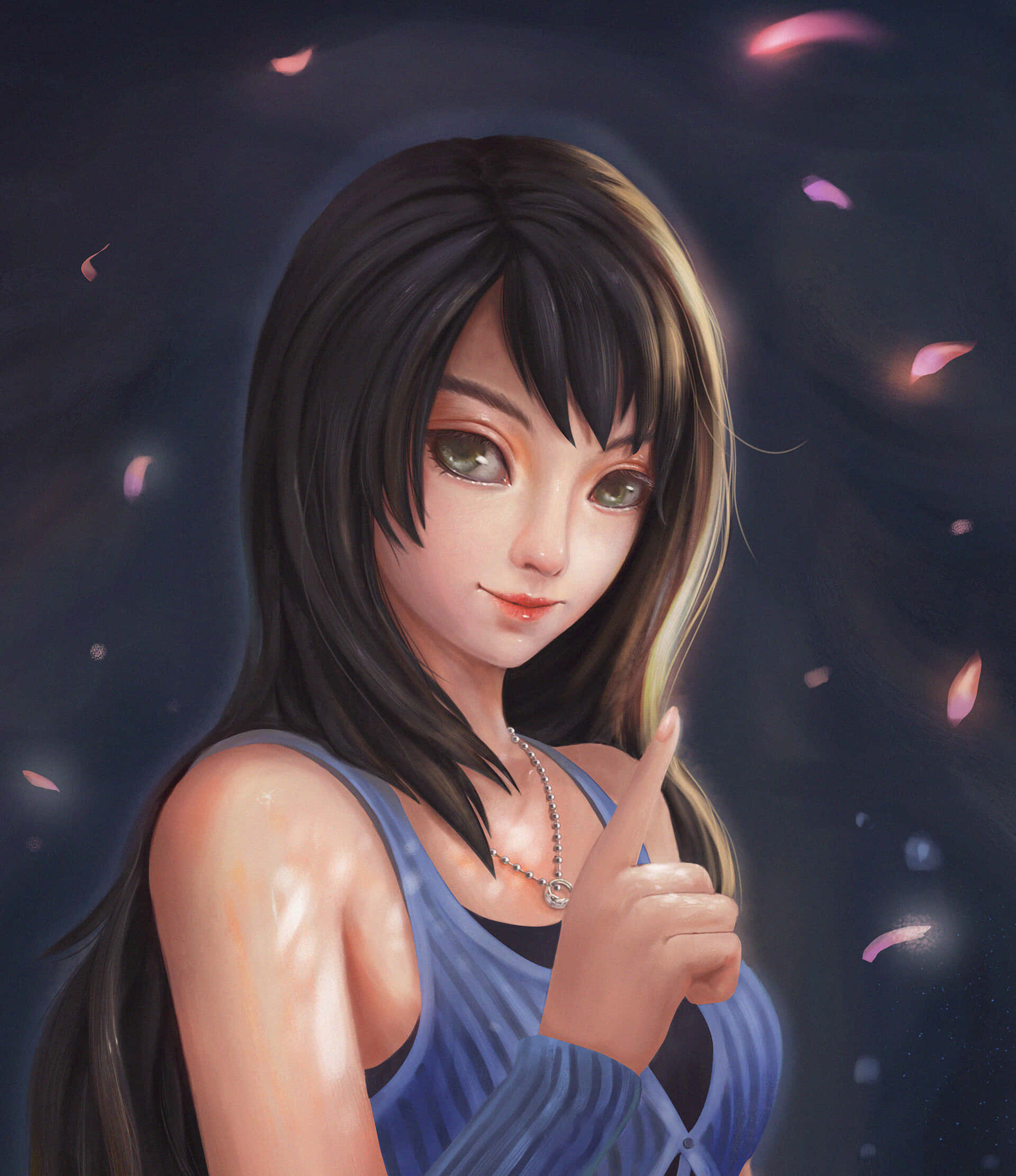 Rinoa Heartilly, sorceress power, dark background, Full HD Phone Wallpaper