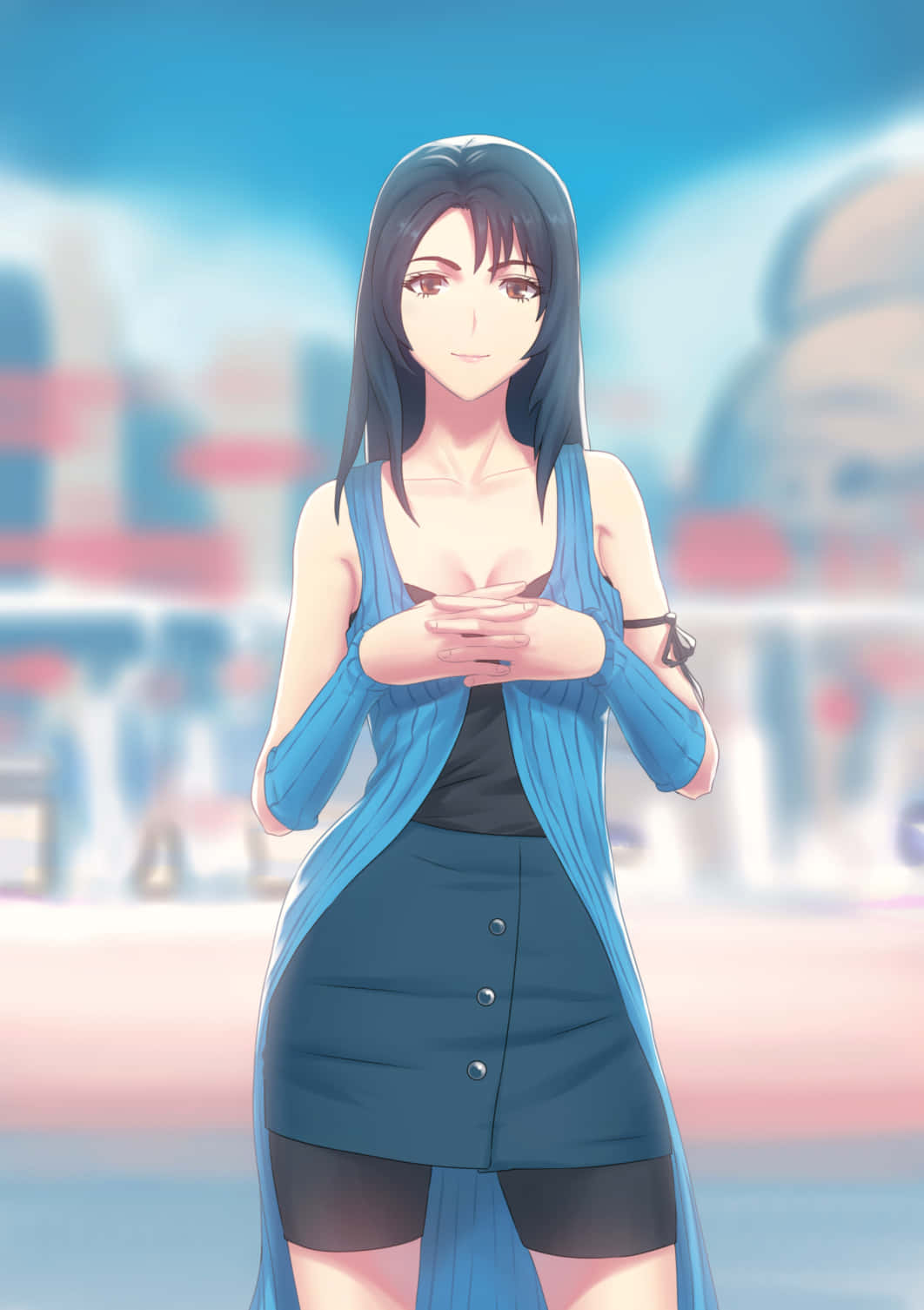 Rinoa Heartilly, anime girl, long dark hair, HD Phone Wallpaper