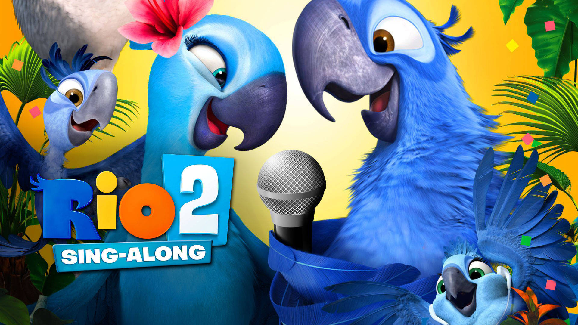 Rio 2, macaws, tropical foliage, Full HD Desktop Wallpaper