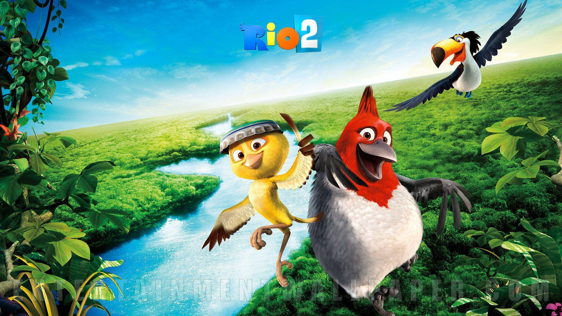 Rio 2, supporting characters, jungle, Full HD Desktop Wallpaper