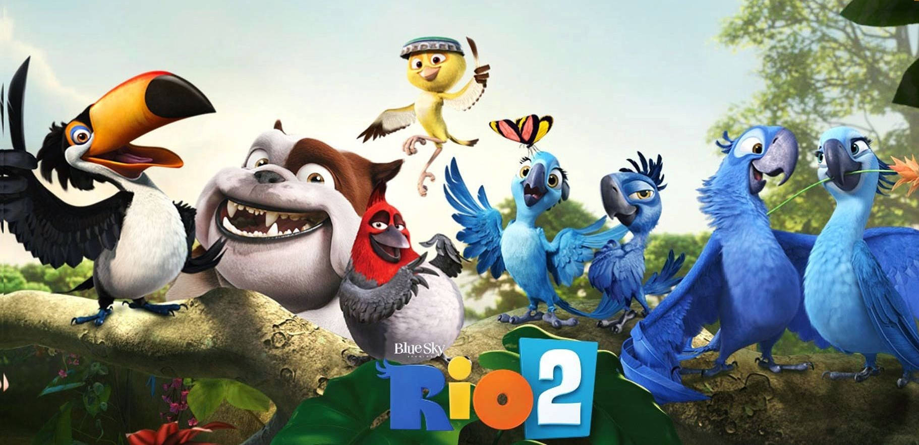 Rio 2, characters, logo, HD Desktop Wallpaper