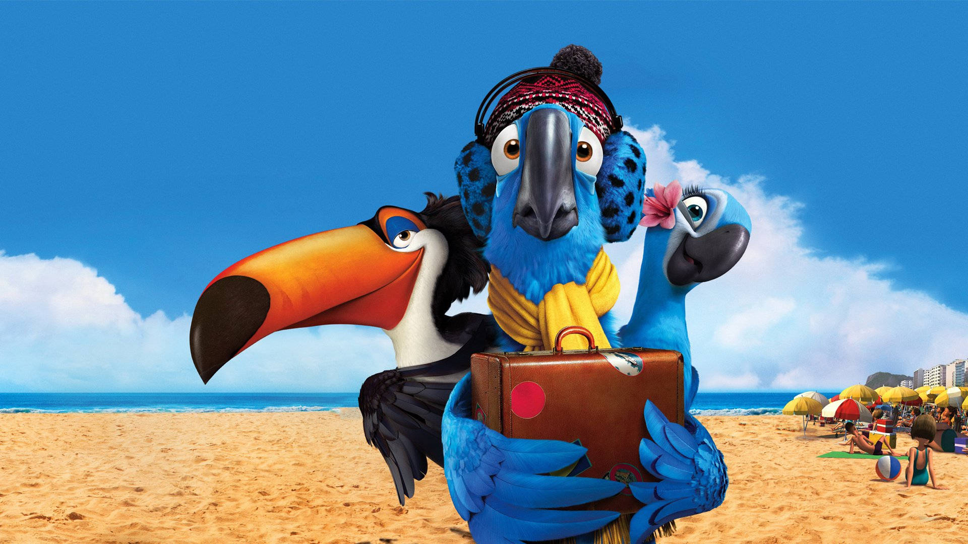 Rio 2, toucans, winter gear, Full HD Desktop Wallpaper
