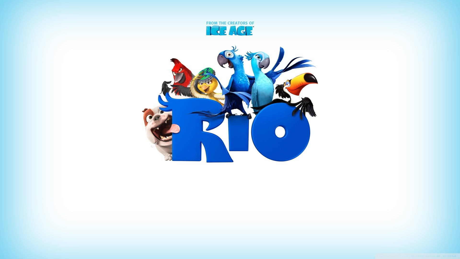 Rio, light blue background, dusk, Full HD Desktop Wallpaper