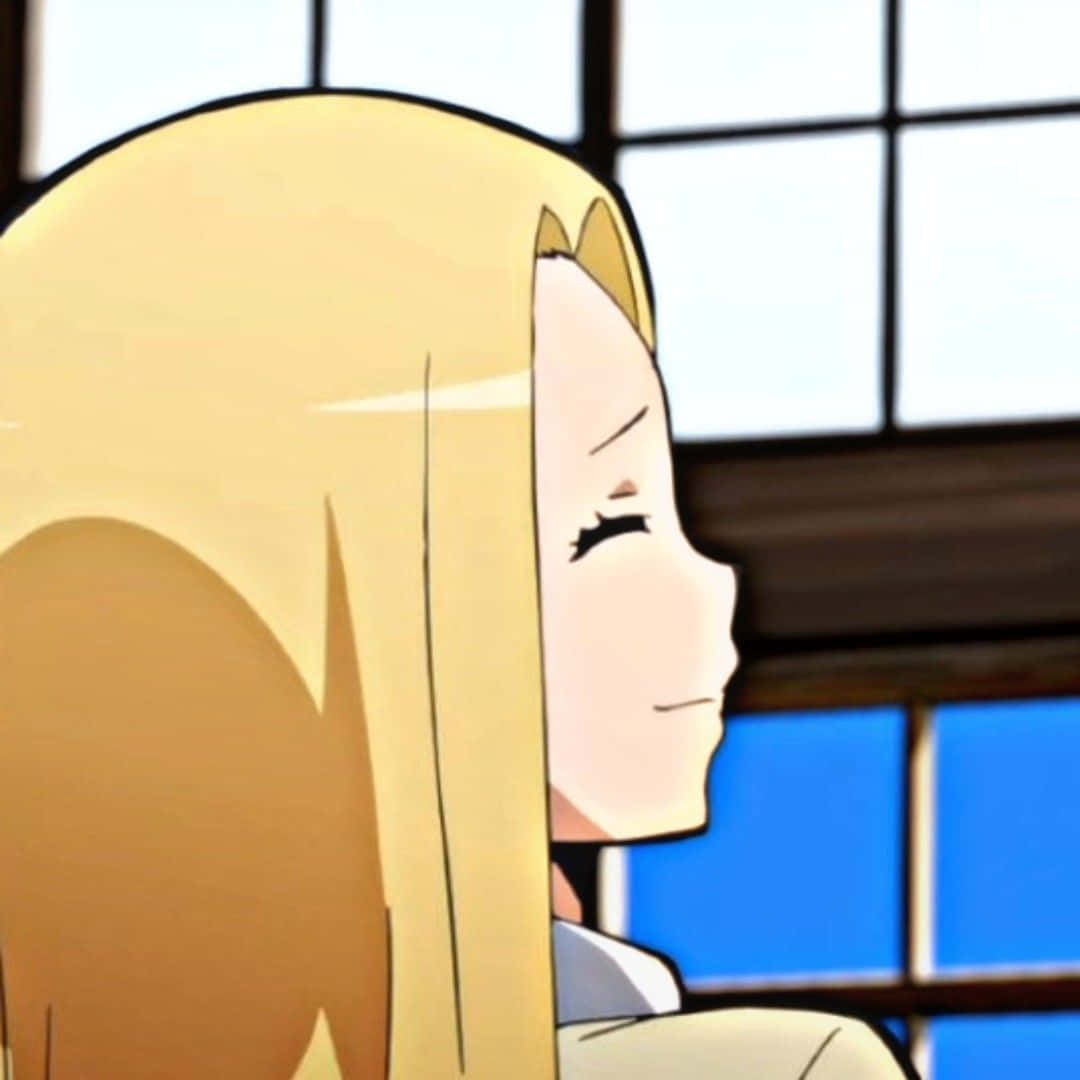 Rio Nakamura, long blonde hair, profile, SD Desktop Wallpaper