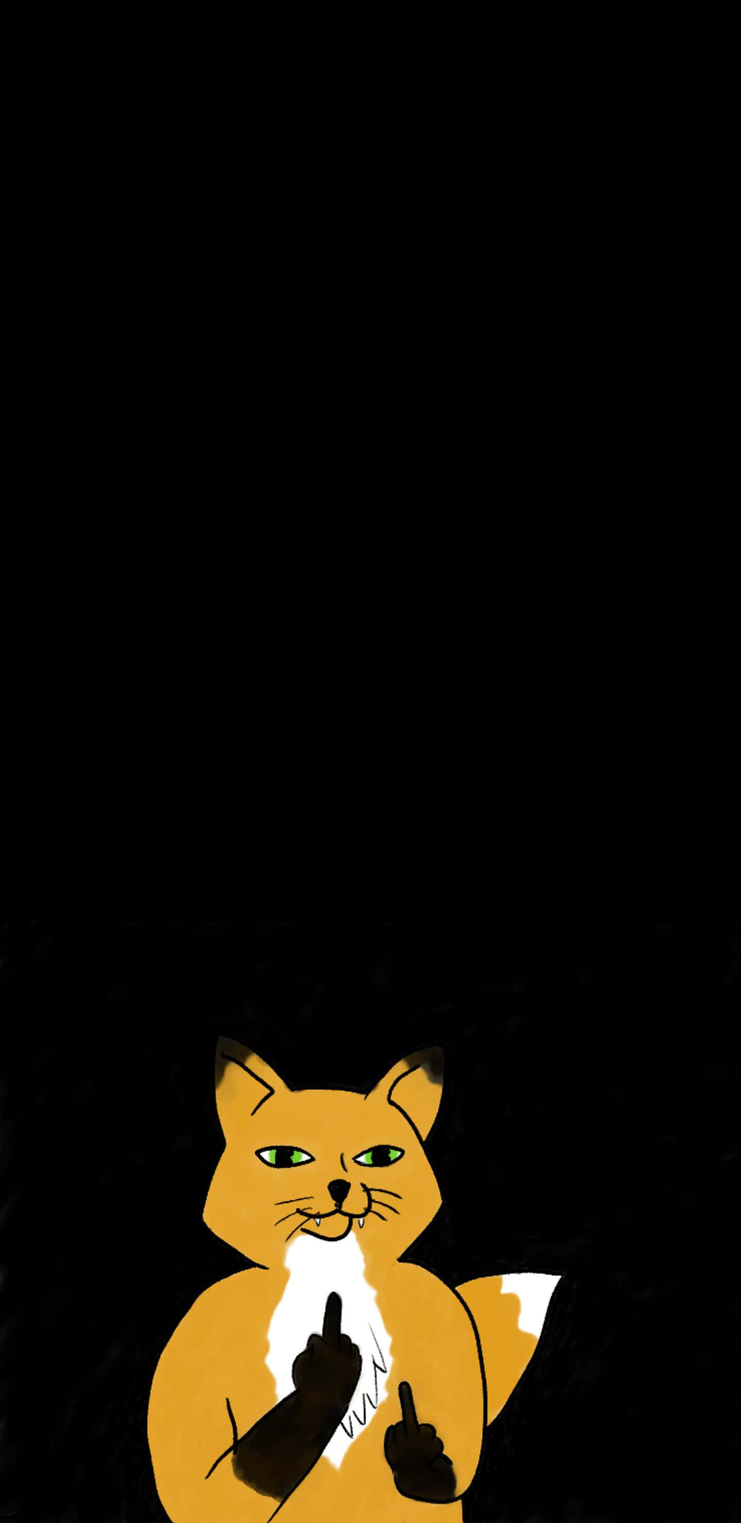 Ripndip, cartoon fox, green eyes, 2K Phone Wallpaper