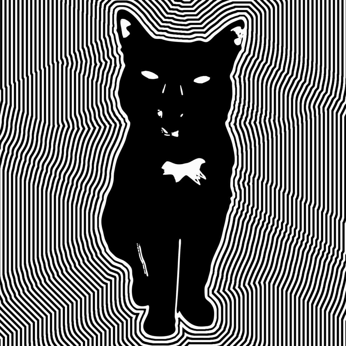 RipNDip, black cat silhouette, bowtie, SD Desktop Wallpaper