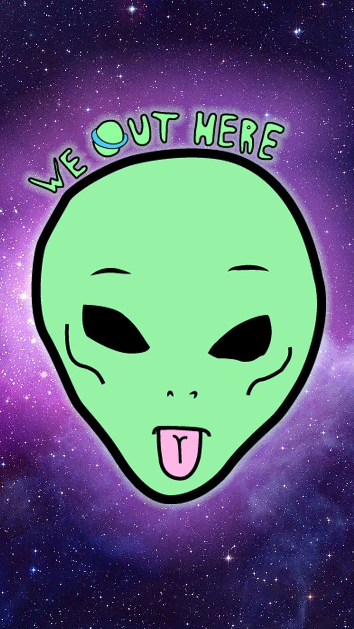 Ripndip, green alien, pink tongue, Full HD Phone Wallpaper