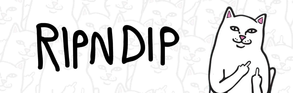 Ripndip, cartoon cat, pink ears, SD Desktop Wallpaper