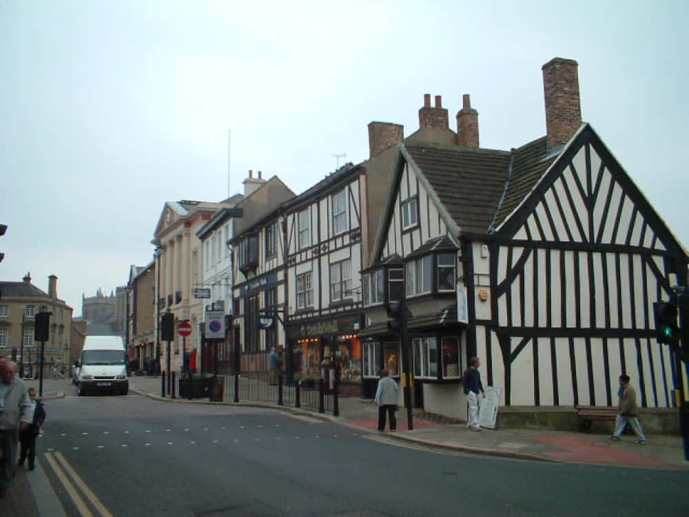 Ripon, street view, U K, SD Desktop Wallpaper