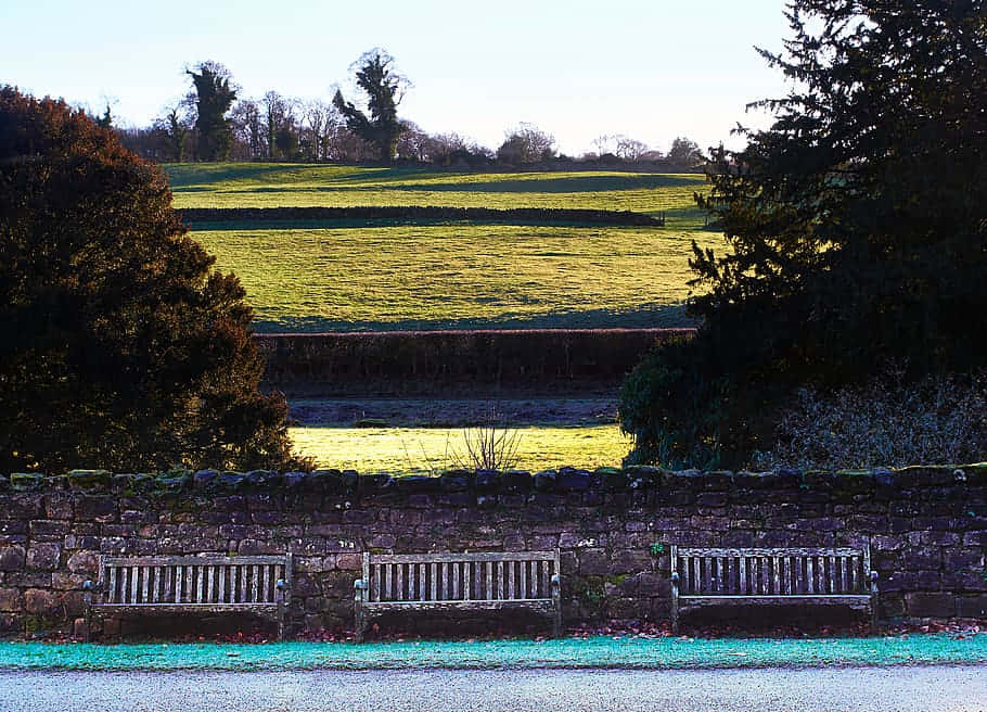 Ripon, United Kingdom, stone wall, SD Desktop Wallpaper
