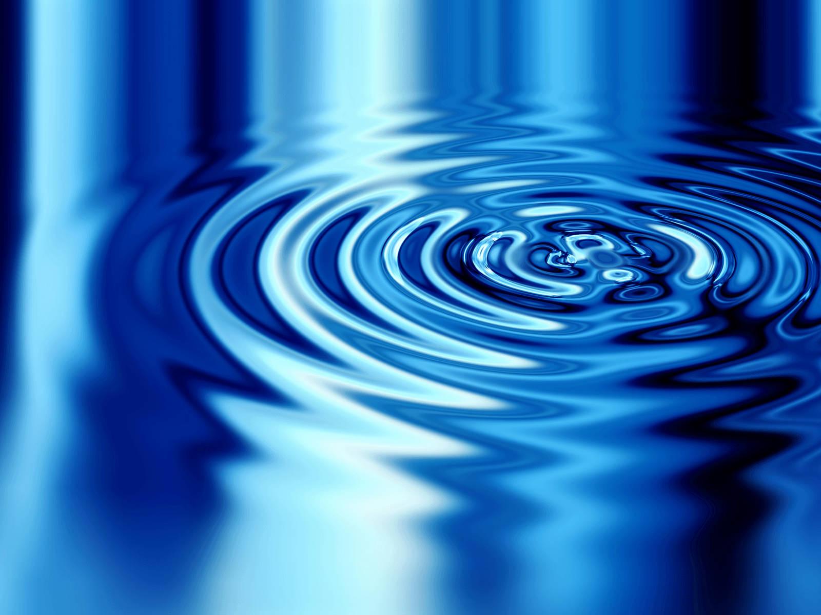 blue liquid, concentric ripples, glossy blue water surface, HD Desktop Wallpaper