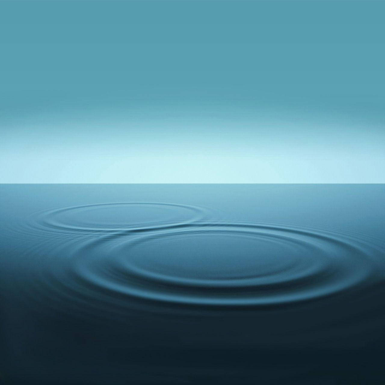 Galaxy Tablet, blue water surface, gradient sky, HD Desktop Wallpaper