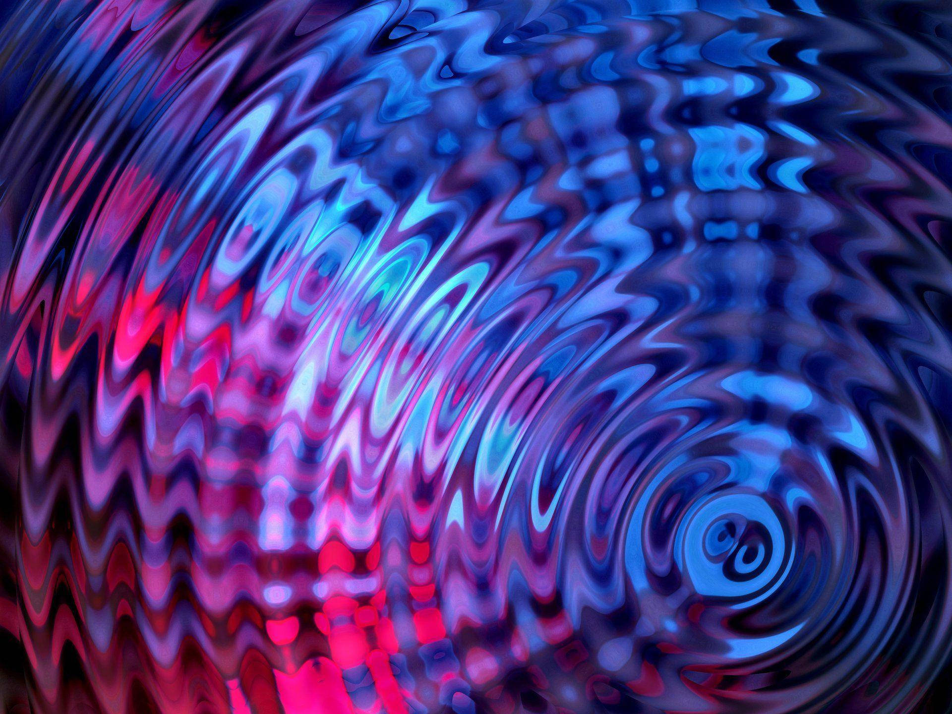 psychedelic rippling water, electric blue, magenta, Full HD Desktop Wallpaper