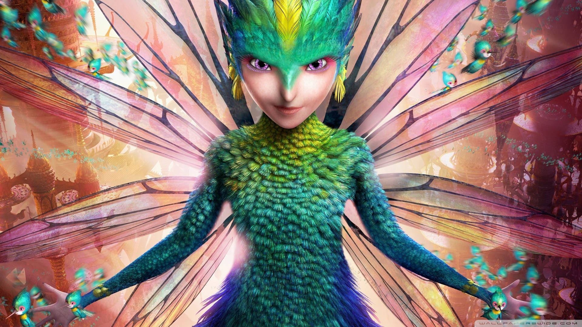 Rise Of The Guardians, fairy, green wings, Full HD Desktop Wallpaper