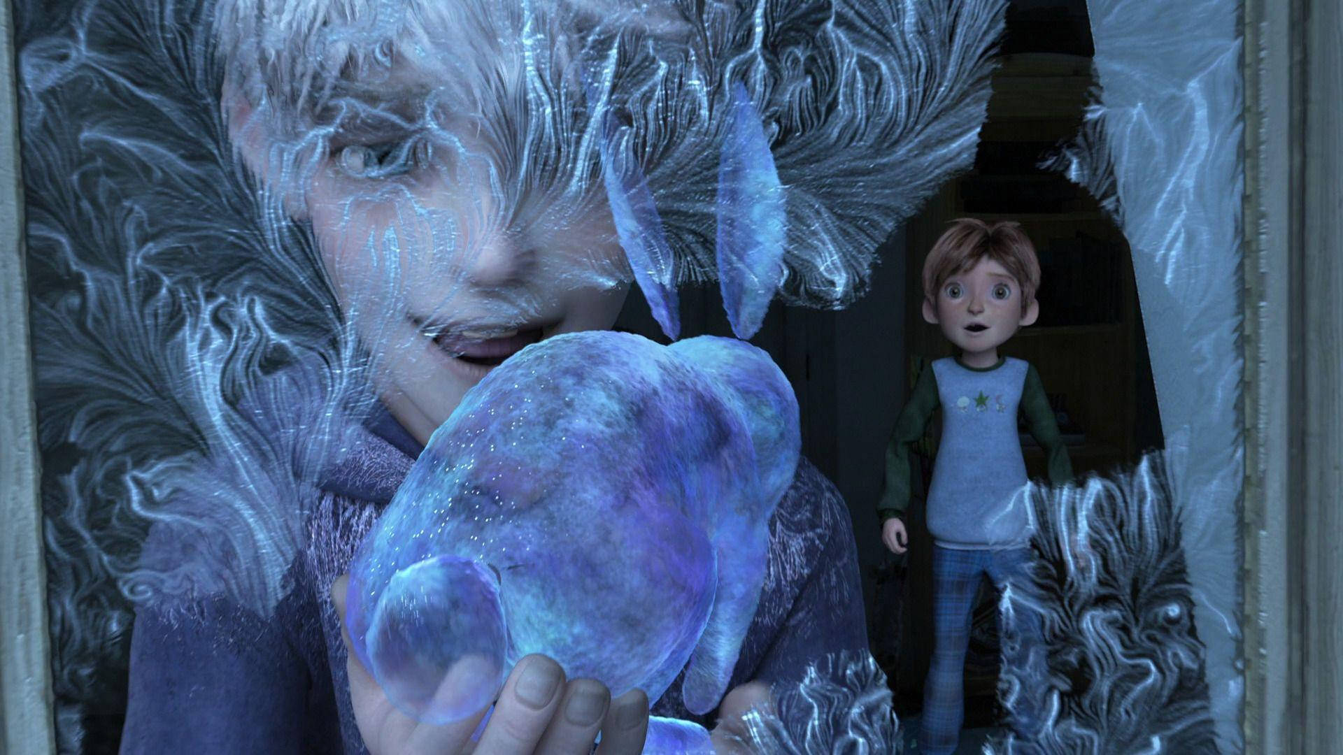 Rise Of The Guardians, ice bunny, frozen window, Full HD Desktop Wallpaper
