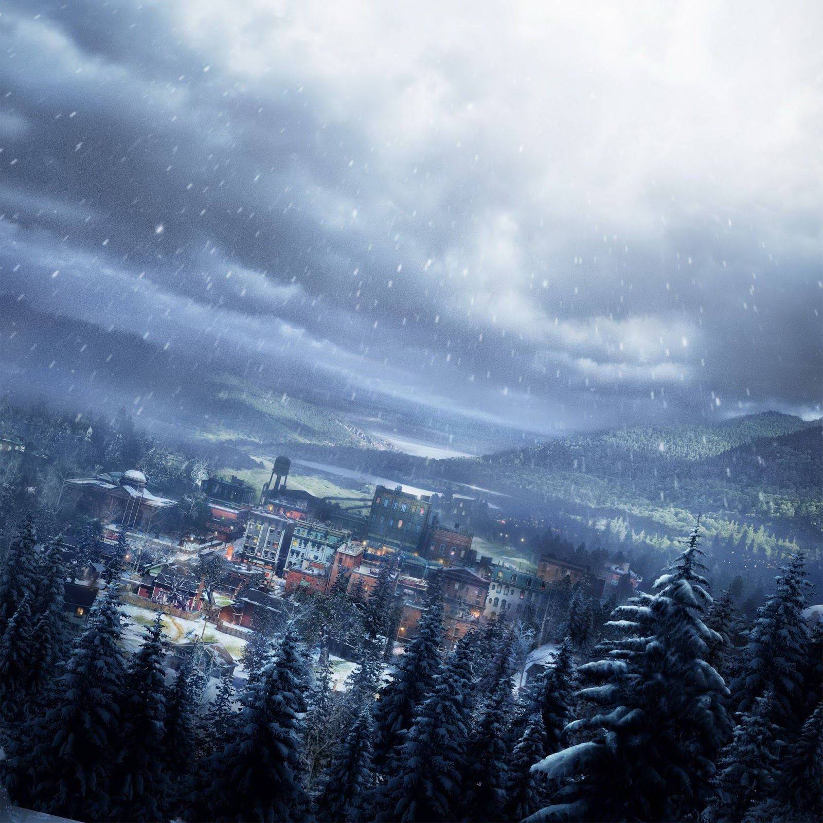 Rise Of The Guardians, snowy scene, city, HD Desktop Wallpaper