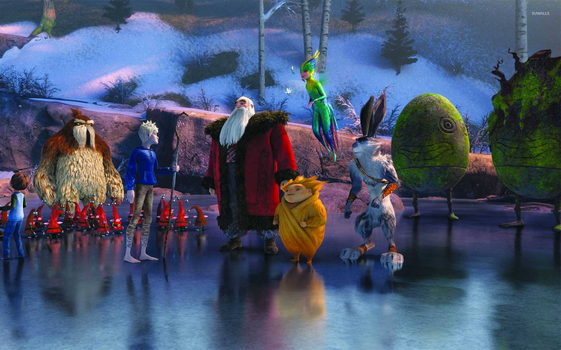 Rise Of The Guardians, giant rabbit, flying fairy, Full HD Desktop Wallpaper