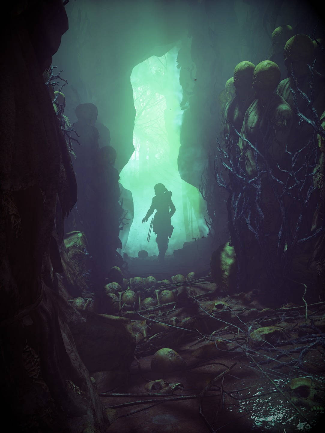 Rise Of The Tomb Raider, tunnel, cave, HD Phone Wallpaper