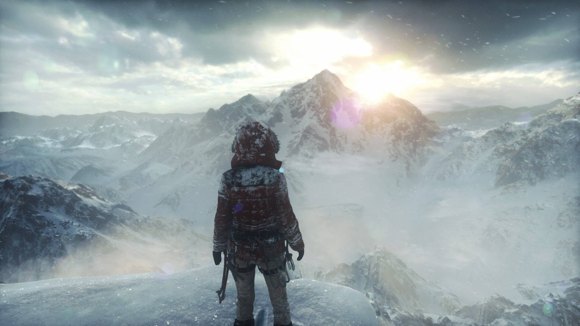 Rise Of The Tomb Raider, arctic landscape, snowy mountain ridge, Full HD Desktop Wallpaper