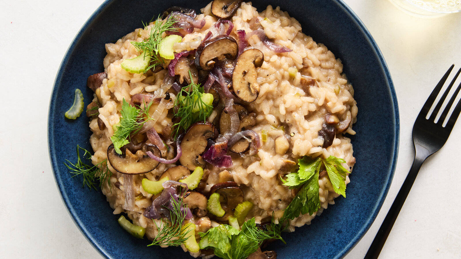 Risotto, rosemary, red onions, HD Desktop Wallpaper