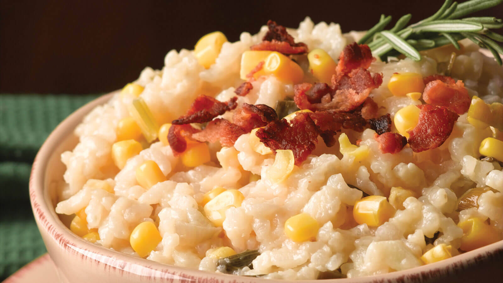 Risotto, corn, bacon, HD Desktop Wallpaper
