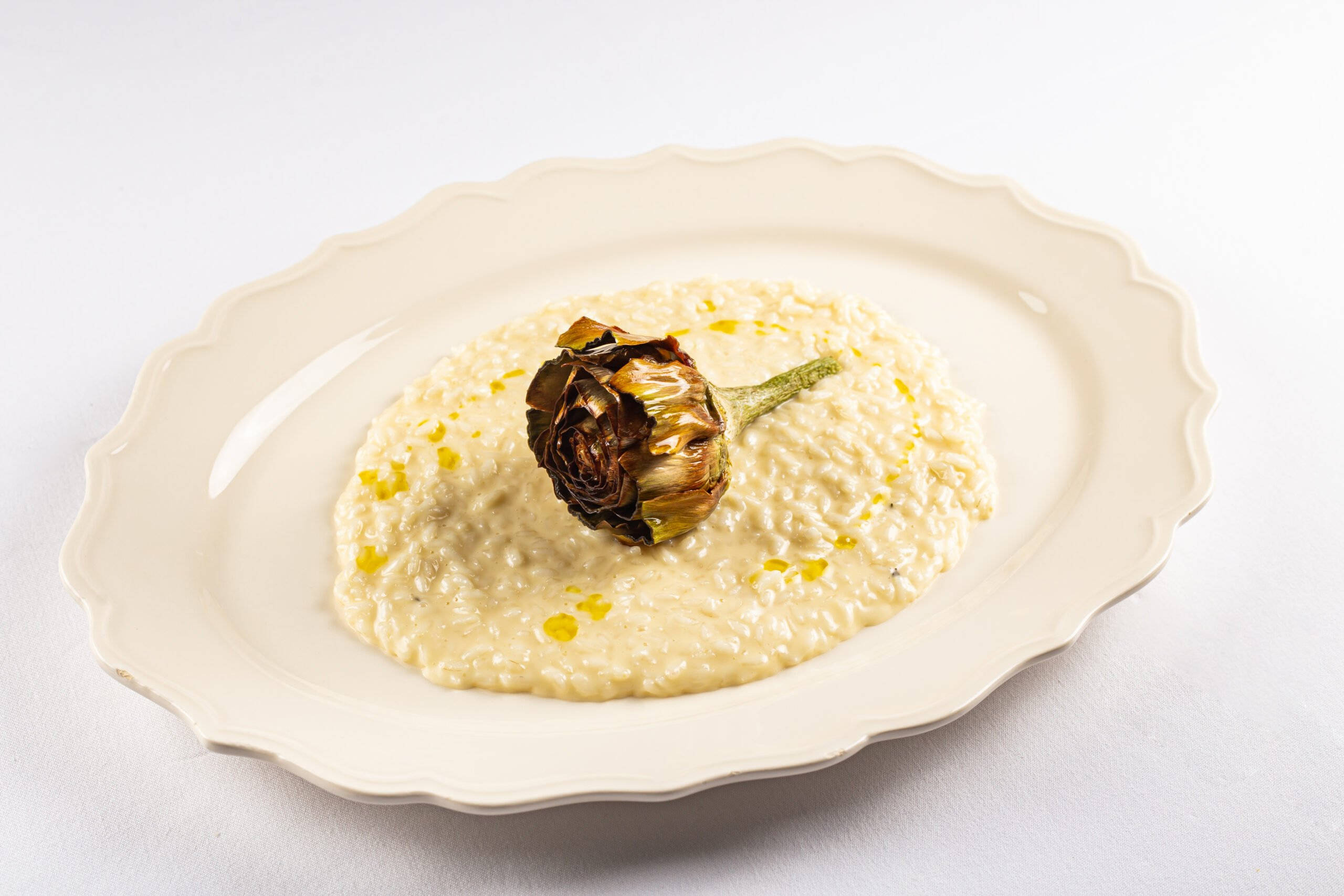 Risotto, dried rose, roasted artichoke, 2K Desktop Wallpaper