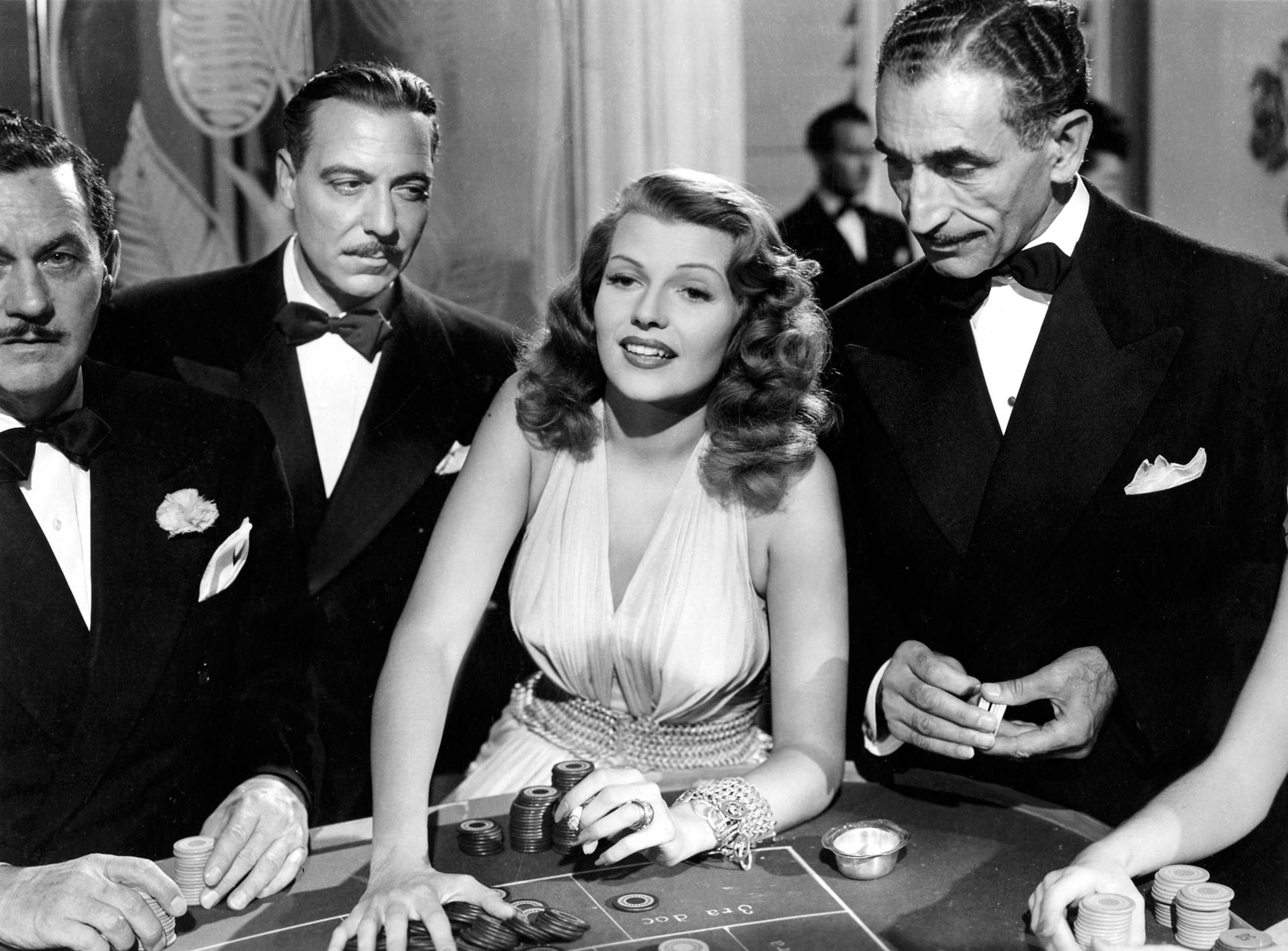 Rita Hayworth, roulette, casino table, 2K Desktop Wallpaper