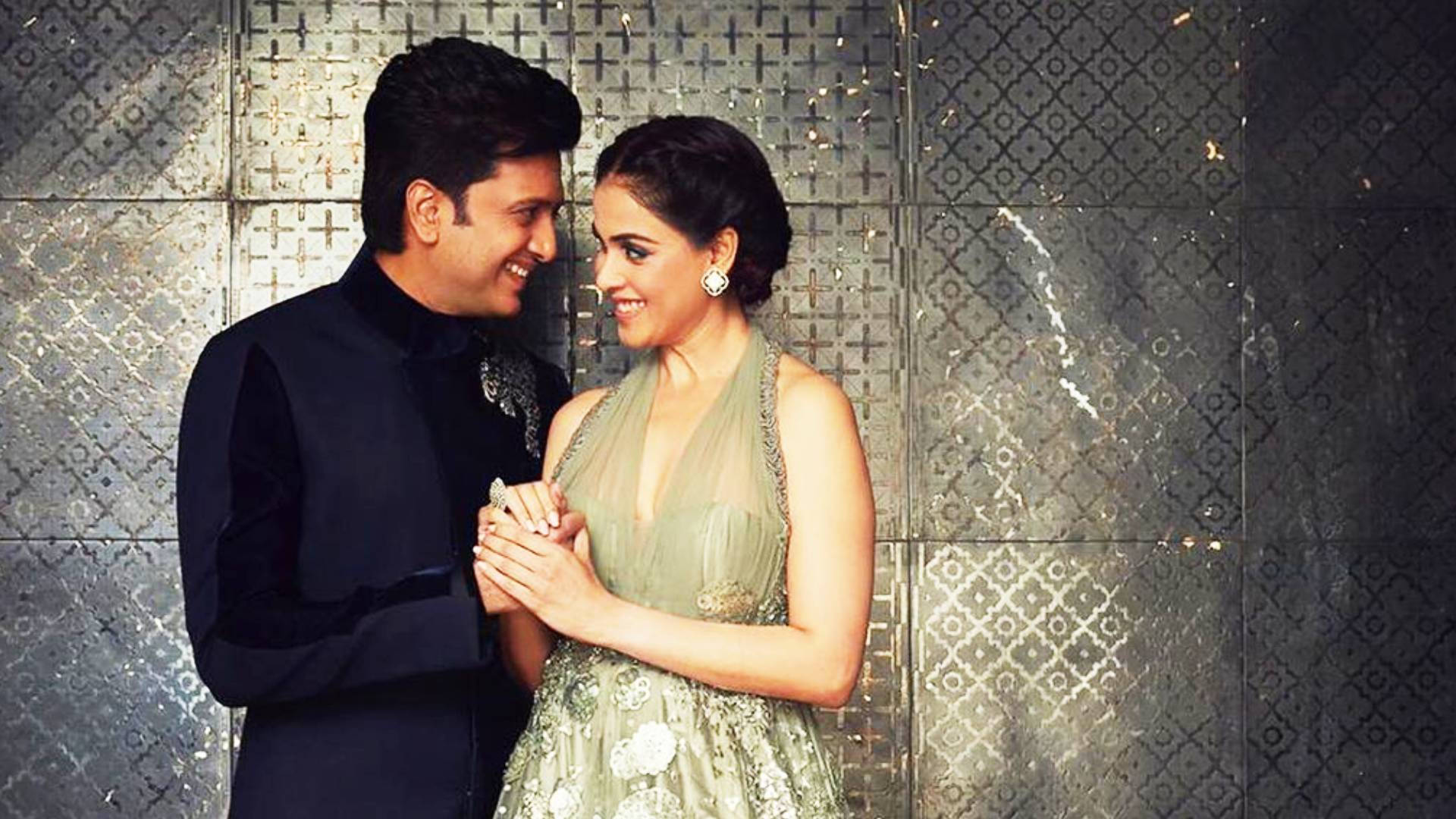 Riteish Deshmukh, fiancée, elegant attire, Full HD Desktop Wallpaper