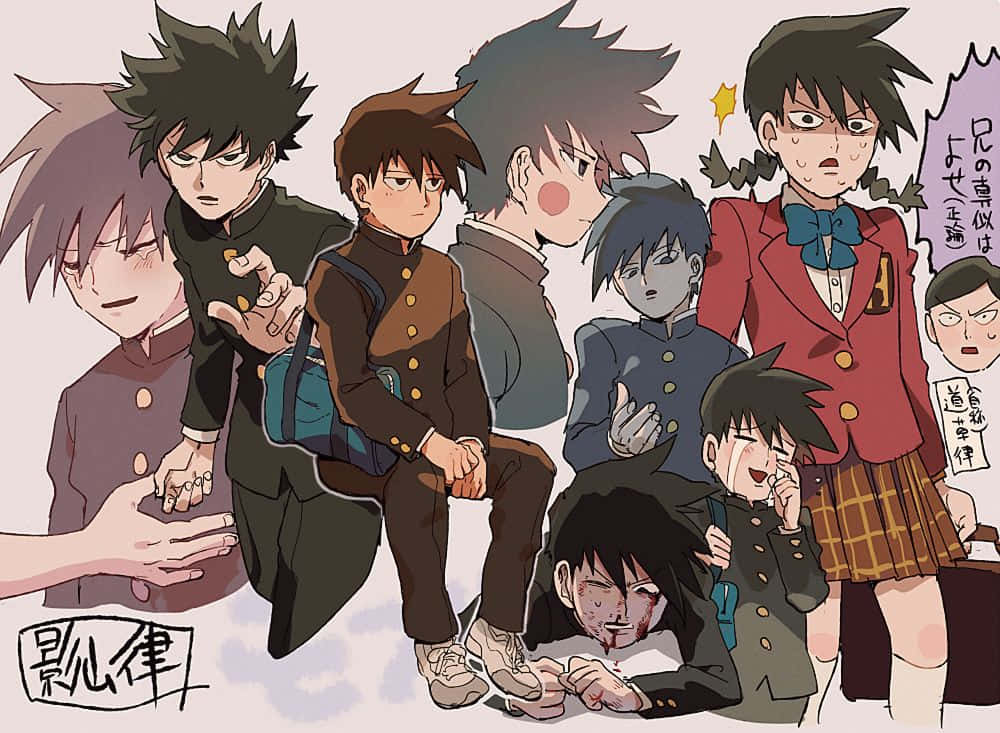 Ritsu Kageyama, anime boys, school uniforms, SD Desktop Wallpaper