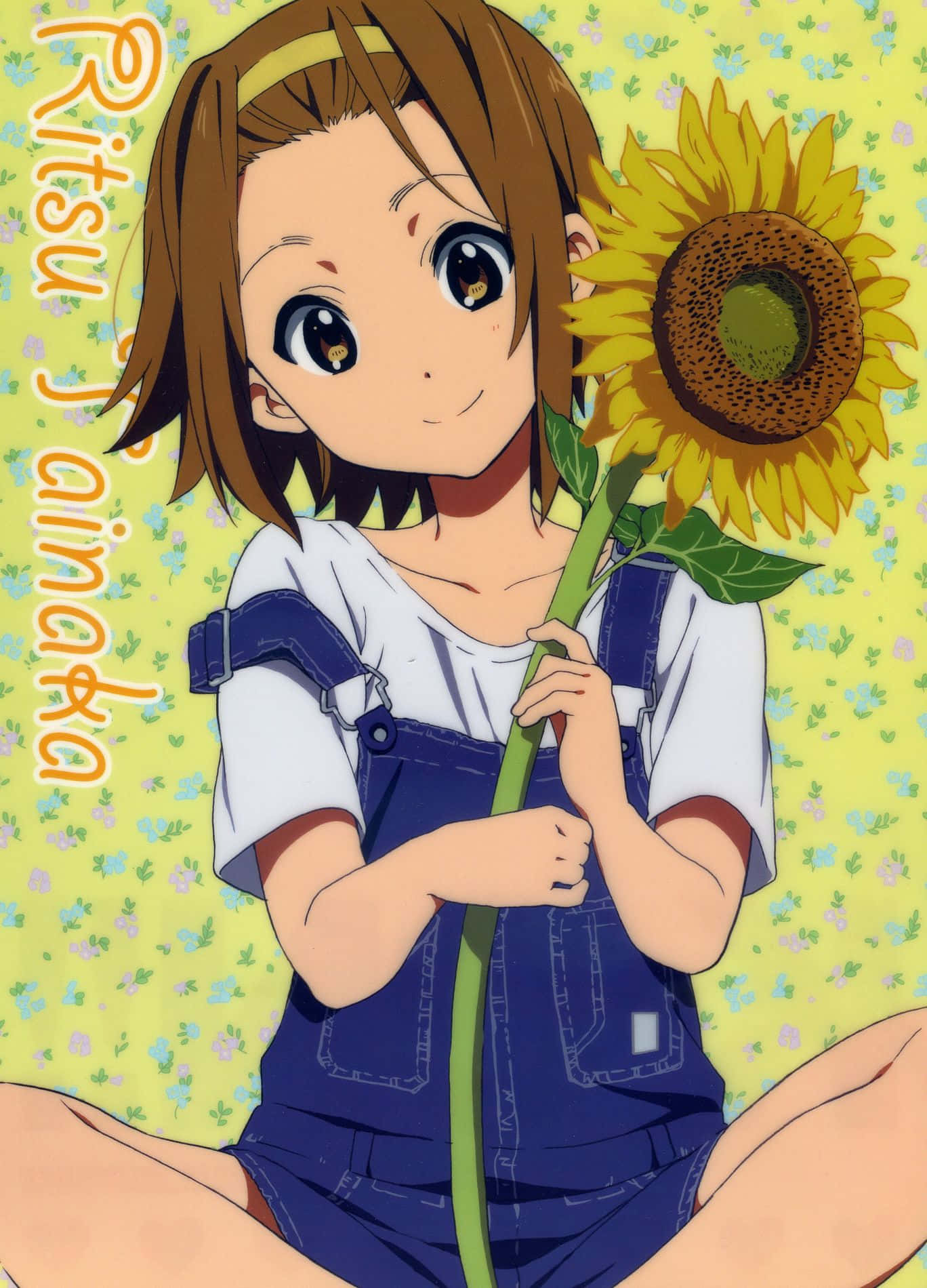 Ritsu Tainaka, drum set, sunflower, HD Phone Wallpaper