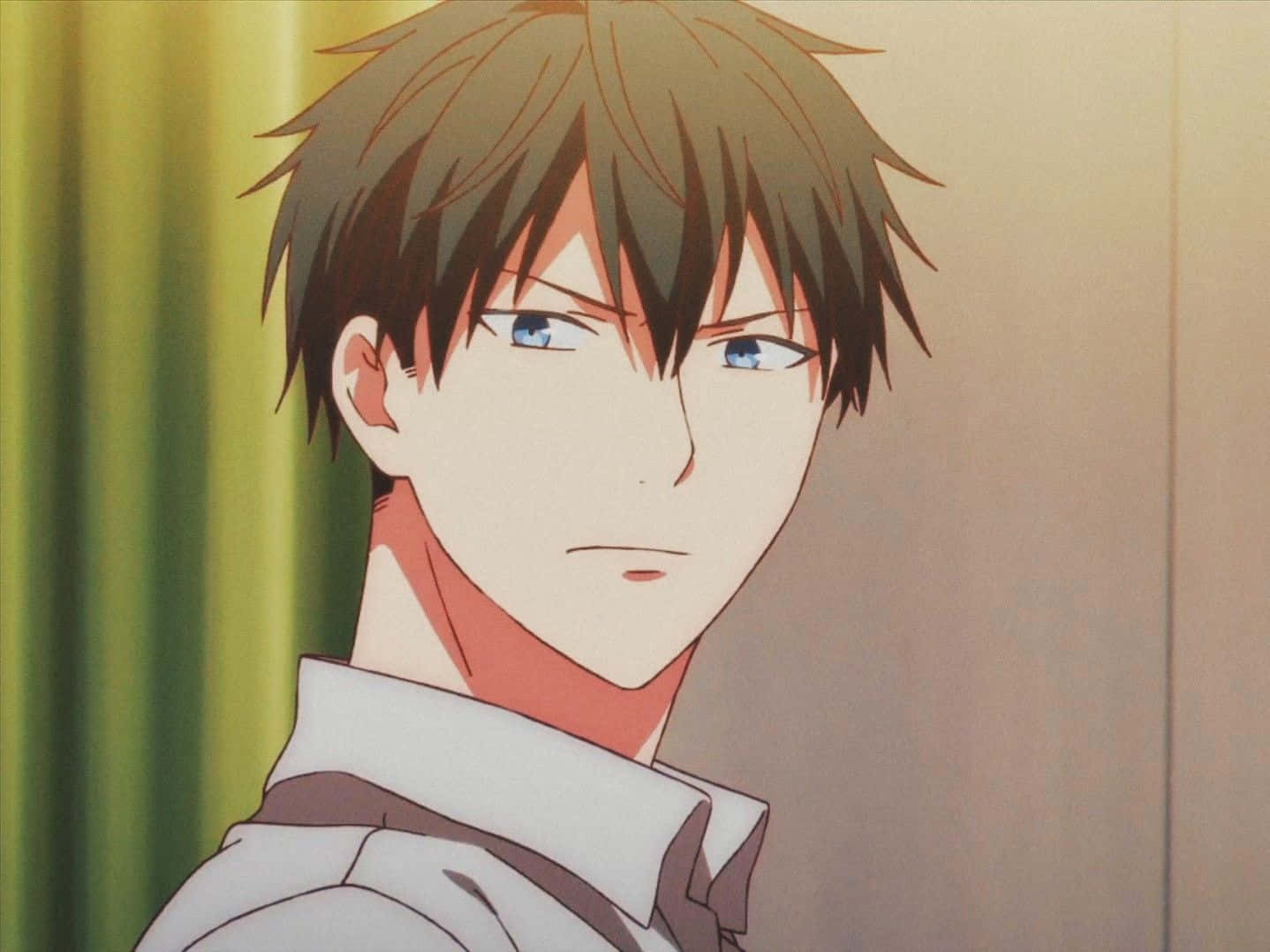 Ritsuka Uenoyama, spiky brown hair, blue eyes, HD Desktop Wallpaper