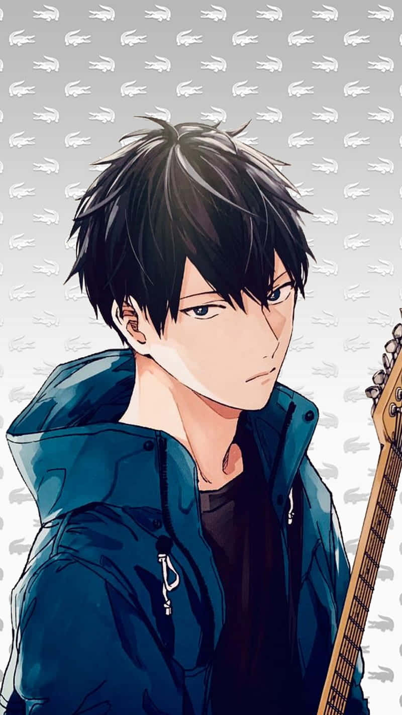 Ritsuka Uenoyama, spiky black hair, blue eyes, HD Phone Wallpaper