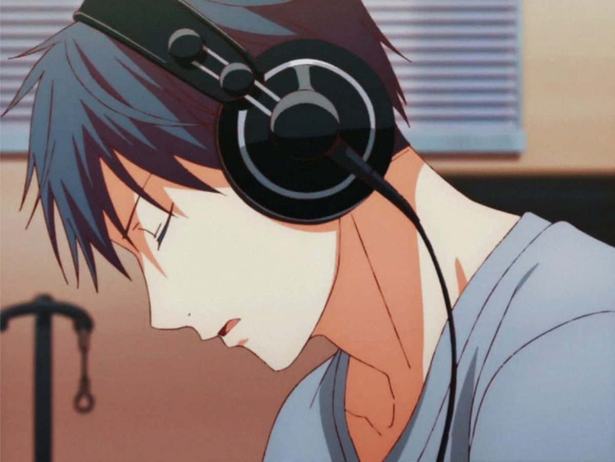 Ritsuka Uenoyama, guitar, headphones, SD Desktop Wallpaper